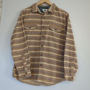 Vissla Button Up Eco Mens Size Medium Organic Cotton Flannel Outdoors Gopcore
